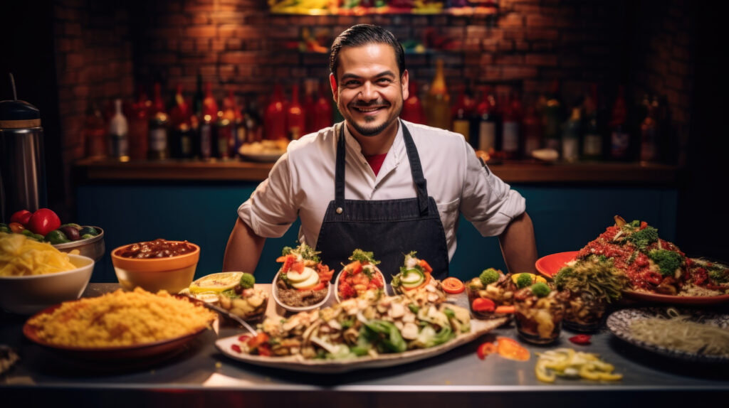 talented chef creates tacos at a festive outdoor fiesta in san miguel de allende a culinary journey through mexican tradition, flavors, and festivities